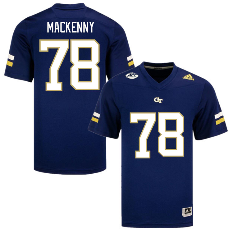 Men-Youth #78 Ethan Mackenny Georgia Tech Yellow Jackets 2023 College Football Jerseys Stitched-Navy